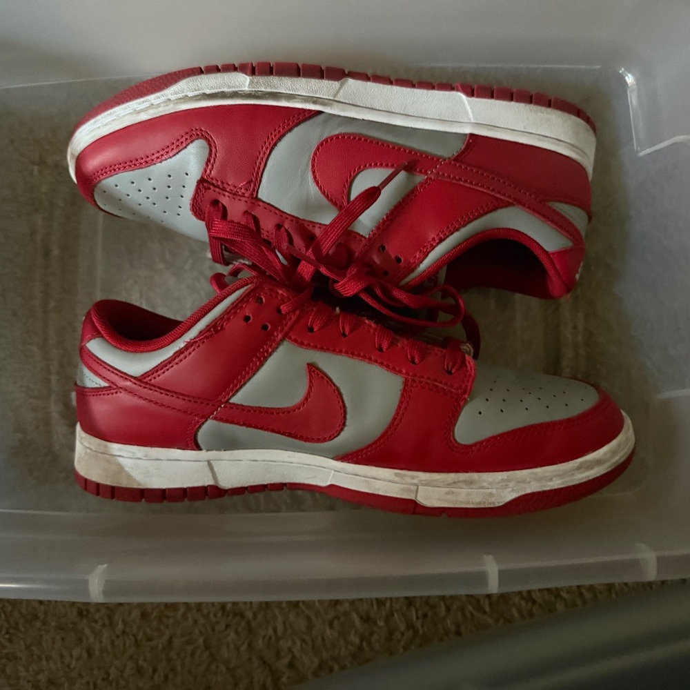 Nike Red and Gray Men's Shoes